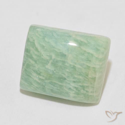 Amazzonite Verde muschio naturale da 12.56 ct, Taglio a baguette, Opaco
