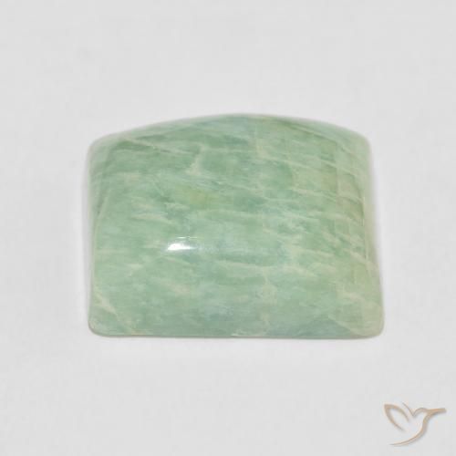 Amazzonite Verde muschio naturale da 12.56 ct, Taglio a baguette, Opaco