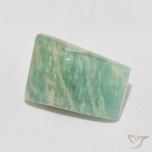 Amazzonite Verde muschio brillante naturale da 11.71 ct, Taglio a fantasia, Opaco