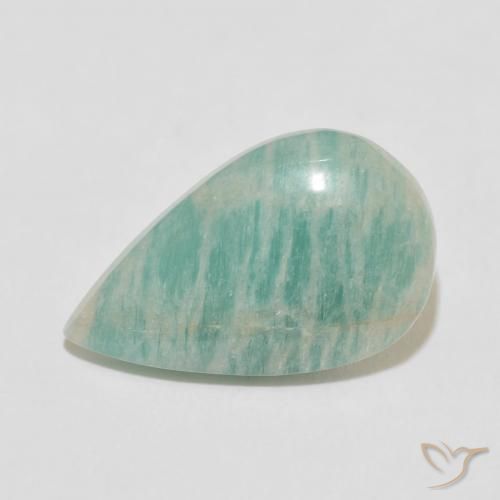 9.63ct Naturale Verde bluastro chiaro Amazzonite, Forma a pera, Opaco