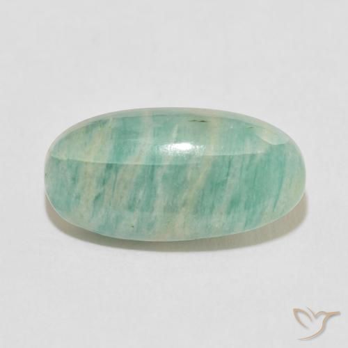 7.77ct Naturale Verde mare chiaro Amazzonite, Ovale, Opaco