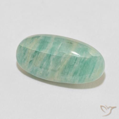 Amazzonite Verde mare chiaro naturale da 7.77 ct, Ovale, Opaco