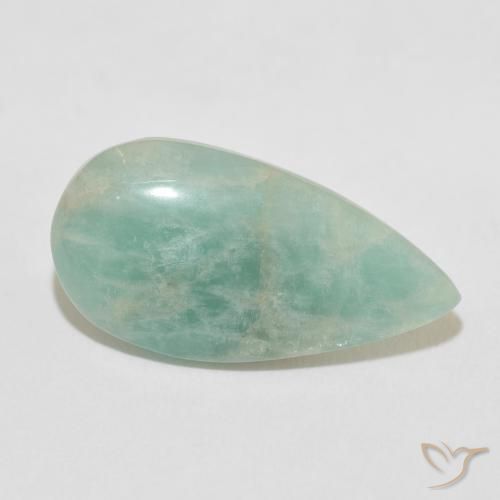 Amazzonite Verde chiaro naturale da 11.83 ct, Forma a pera, Opaco