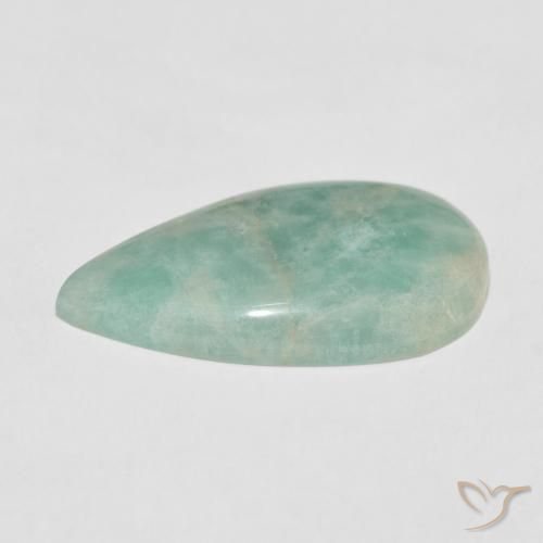 Amazzonite Verde chiaro naturale da 11.83 ct, Forma a pera, Opaco