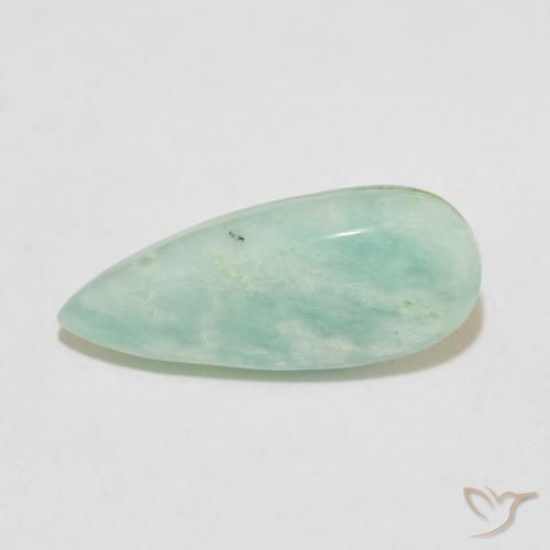 5.27ct Naturale Verde mare chiaro Amazzonite, Forma a pera, Opaco