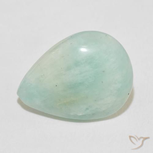 8.82ct Naturale Verde bluastro chiaro Amazzonite, Forma a pera, Opaco
