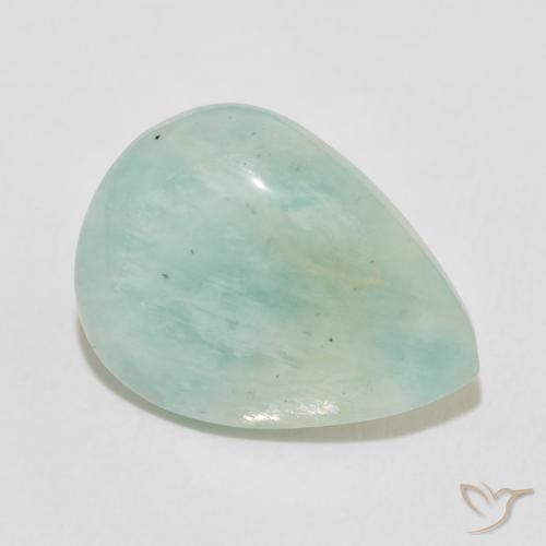 Amazzonite Verde bluastro chiaro naturale da 8.82 ct, Forma a pera, Opaco