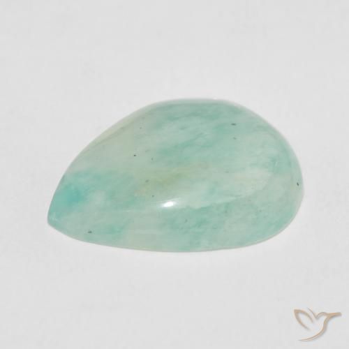 Amazzonite Verde bluastro chiaro naturale da 8.82 ct, Forma a pera, Opaco