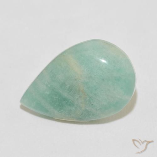 8.10ct Naturale Verde mare chiaro Amazzonite, Forma a pera, Opaco