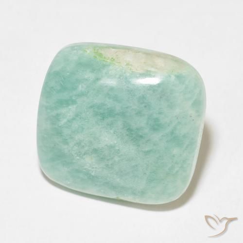 Amazzonite Verde bluastro chiaro naturale da 17.43 ct, Cuscino, Opaco
