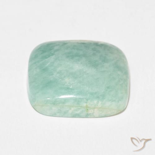 Amazzonite Verde bluastro chiaro naturale da 17.43 ct, Cuscino, Opaco