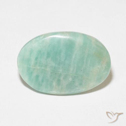 12.16ct Naturale Verde pallido Amazzonite, Ovale, Opaco