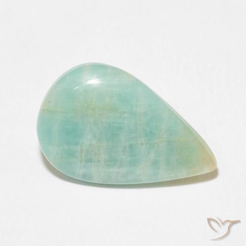 Amazzonite Verde mare chiaro naturale da 6.96 ct, Forma a pera, Opaco