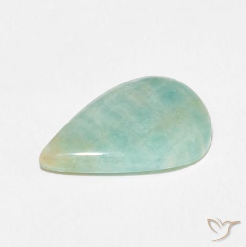 Amazzonite Verde mare chiaro naturale da 6.96 ct, Forma a pera, Opaco