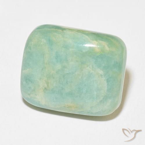 Amazzonite Verde medio naturale da 22.58 ct, Cuscino, Opaco