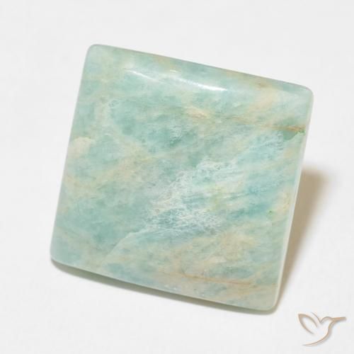 Amazzonite Verde muschio chiaro naturale da 18.64 ct, Quadrato, Opaco