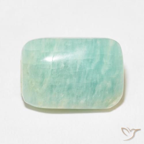 19.65ct Naturale Verde pallido Amazzonite, Cuscino, Opaco