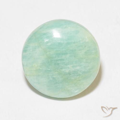 6.94ct Naturale Verde muschio chiaro Amazzonite, Rotondo, Opaco