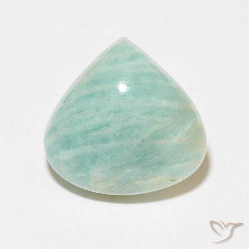 11.81ct Naturale Verde mare chiaro Amazzonite, Forma a pera, Opaco