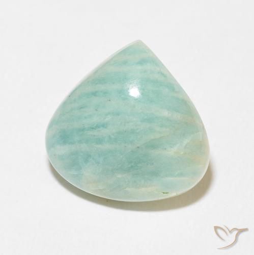 Amazzonite Verde mare chiaro naturale da 11.81 ct, Forma a pera, Opaco
