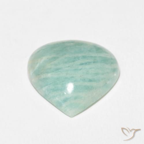 Amazzonite Verde mare chiaro naturale da 11.81 ct, Forma a pera, Opaco
