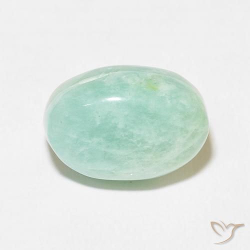 9.01ct Naturale Verde bluastro chiaro Amazzonite, Ovale, Opaco