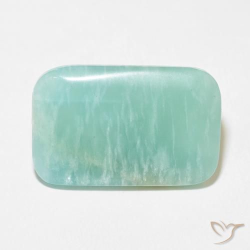 19.86ct Naturale Verde bluastro chiaro Amazzonite, Cuscino, Opaco