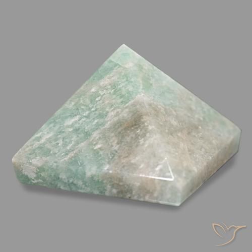 Amazzonite Muschio Grigio Verde naturale da 67.40 ct, Quadrato, Opaco
