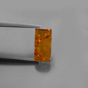 Ambra naturale arancione da 1,32 ct, trasparente, trasparente/traslucido