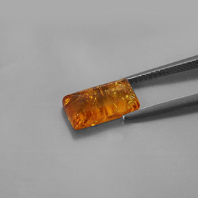 Ambra naturale arancione da 1,32 ct, trasparente, trasparente/traslucido