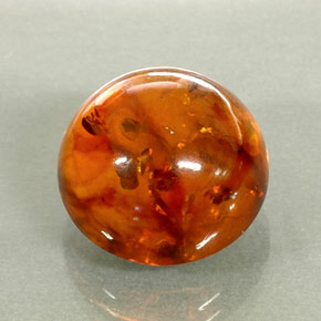 Ambra naturale arancione da 6,06 ct, trasparente, trasparente/traslucido