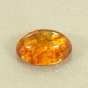 Ambra naturale arancione da 2,29 ct, trasparente, trasparente/traslucido