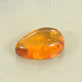 Ambra naturale arancione da 2,56 ct, trasparente, trasparente/traslucido
