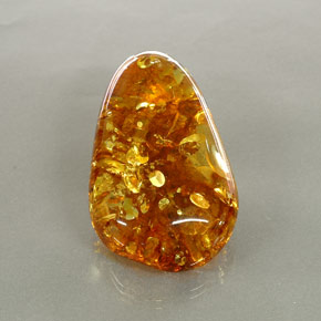 Ambra naturale arancione da 34,34 ct, trasparente, trasparente/traslucido