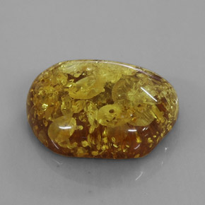 Ambra naturale arancione da 25,63 ct, trasparente, trasparente/traslucido