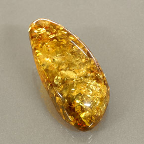 Ambra naturale arancione da 20,89 ct, trasparente, trasparente/traslucido