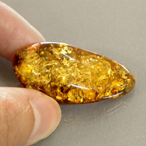 Ambra naturale arancione da 20,89 ct, trasparente, trasparente/traslucido