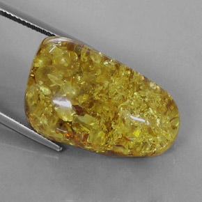 Ambra naturale arancione da 17,75 ct, trasparente, trasparente/traslucido