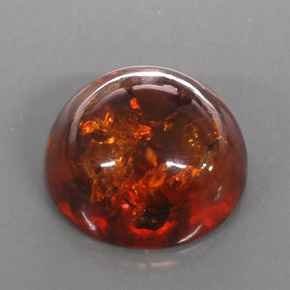 Ambra naturale arancione da 6,16 ct, trasparente, trasparente/traslucido
