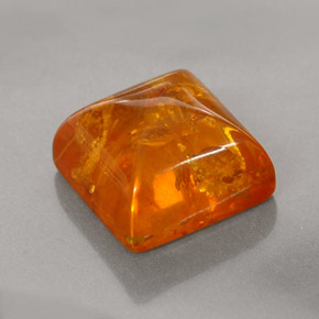 Ambra naturale arancione da 1,21 ct, trasparente, trasparente/traslucido