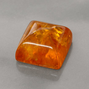 Ambra naturale arancione da 1,21 ct, trasparente, trasparente/traslucido