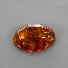 Ambra naturale arancione da 2,13 ct, trasparente, trasparente/traslucido