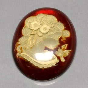 Ambra naturale arancione da 31,01 ct, trasparente, trasparente/traslucido