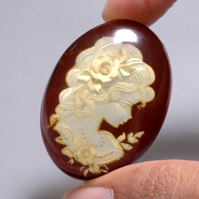 Ambra naturale arancione da 25,28 ct, trasparente, trasparente/traslucido