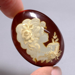 Ambra naturale arancione da 25,28 ct, trasparente, trasparente/traslucido