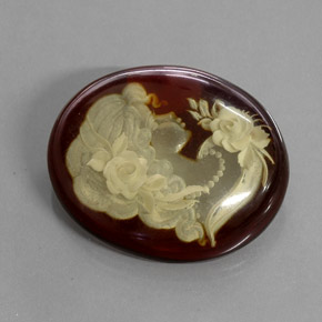 Ambra naturale marrone da 19,78 ct, trasparente, trasparente/traslucido