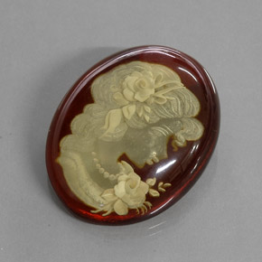 Ambra Marrone arancio naturale da 18,51 ct, Trasparente, Trasparente/Traslucido