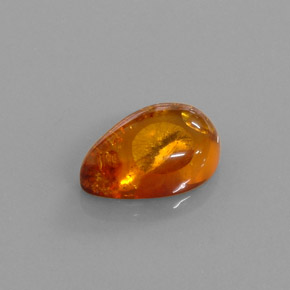 Ambra naturale arancione da 2,61 ct, trasparente, trasparente/traslucido