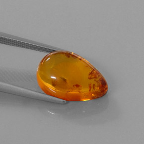 Ambra naturale arancione da 2,61 ct, trasparente, trasparente/traslucido