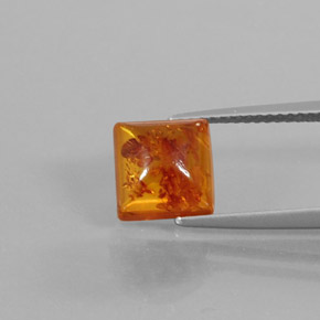 Ambra naturale arancione da 1,32 ct, trasparente, trasparente/traslucido